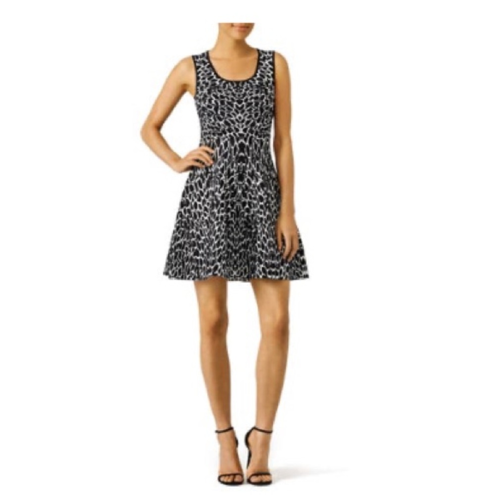 Black and white skater dress